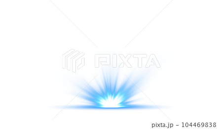 Blue star and sparks isolated on transparent background. Flares and sunbursts. Glowing light effects. PNG. 104469838