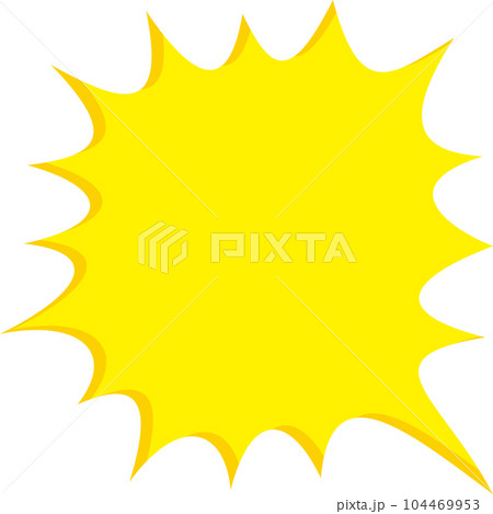 パンク吹き出し黄色 104469953