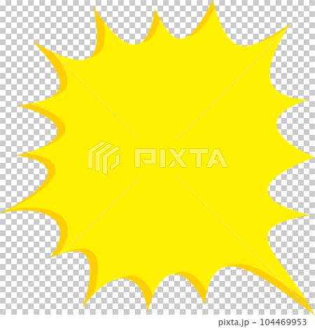 パンク吹き出し黄色 104469953