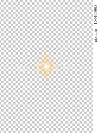 Golden star and sparks isolated on transparent background. Flares and sunbursts. Glowing light effects. PNG. 104469998
