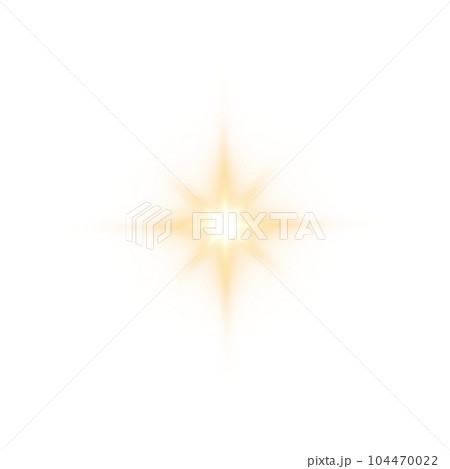 Golden star and sparks isolated on transparent background. Flares and sunbursts. Glowing light effects. PNG. Golden star and sparks isolated on transparent background. Flares and sunbursts. Glowing light effects. PNG. 104470022