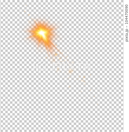 Golden star and sparks isolated on transparent background. Flares and sunbursts. Glowing light effects. PNG. Golden star and sparks isolated on transparent background. Flares and sunbursts. Glowing light effects. PNG. 104470090
