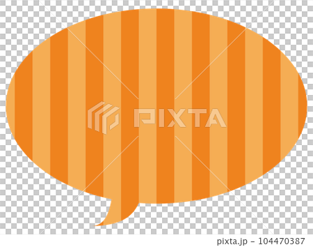 Speech bubble illustration 16 [stripe pattern (orange)] 104470387