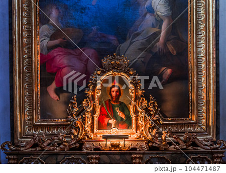 Jesuit church in Vienna, Austria, interiors Jesuit church in Vienna, Austria, interiors 104471487