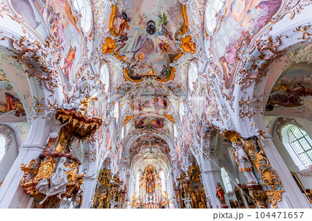 Rottenbuch abbey interiors, bavaria, germany Rottenbuch abbey interiors, bavaria, germany 104471657