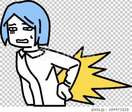 woman with pain in her lower back 104471828