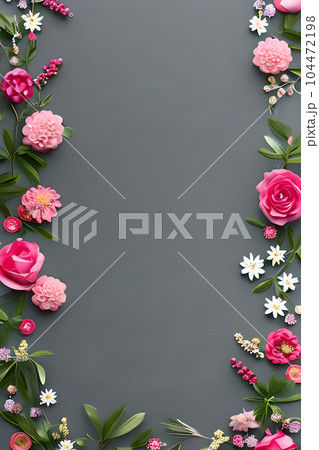 Colorful simple floral decoration, tiny flower illustration, background template, creative arrangement of nature and flowers. Good for banner, wedding card invitation draft, design element, and other. Colorful simple floral decoration, tiny flower illustration, background template, creative arrangement of nature and flowers. Good for banner, wedding card invitation draft, design element, and other. 104472198
