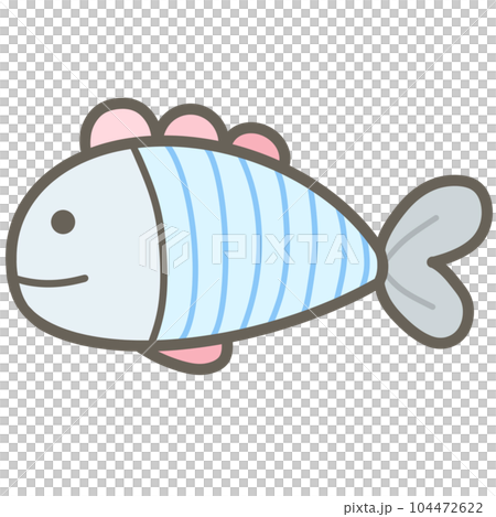 Cute pastel fish 104472622