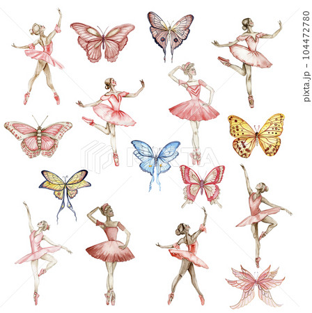 Watercolor dancing ballerina in red dress. Isolated dancing ballerina. Hand drawn classic ballet performance, pose. Young pretty ballerina women illustration. Can be used for postcard and posters. Watercolor dancing ballerina in red dress. Isolated dancing ballerina. Hand drawn classic ballet performance, pose. Young pretty ballerina women illustration. Can be used for postcard and posters. 104472780