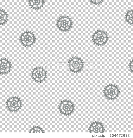 Hand-Drawn Steampunk Gear Transmission Element Seamless Pattern on White Background. Digital Paper with Metal Gear Illustration Drawn by Colored Pencil. Hand-Drawn Steampunk Gear Transmission Element Seamless Pattern on White Background. Digital Paper with Metal Gear Illustration Drawn by Colored Pencil. 104472958