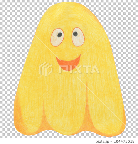 Hand Drawn Halloween Ghost Isolated on White Background. Halloween scary ghostly monsters. Cute cartoon spooky character, Drawn by Color Pencils. Hand Drawn Halloween Ghost Isolated on White Background. Halloween scary ghostly monsters. Cute cartoon spooky character, Drawn by Color Pencils. 104473019