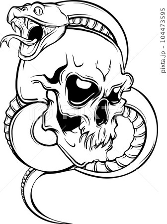 Snake outline icon. Viper animal badge Vector illustration. Snake outline icon. Viper animal badge Vector illustration. 104473595