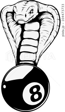 vector illustration of Cobra head in outline 104473733