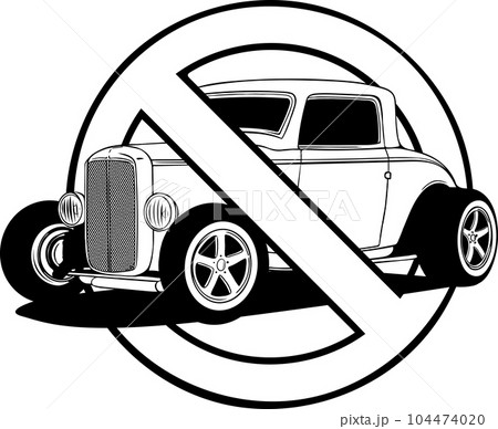hot rod car icon. line style icon vector illustration. 104474020