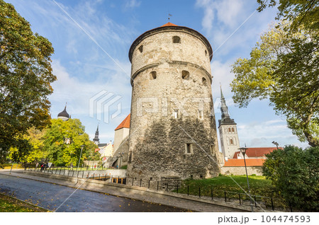 Bastion tower in Tallinn, Estonia 104474593