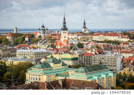 View of old town Tallinn, Estonia 104474630