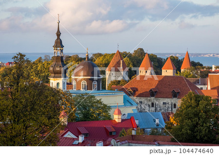 Church and fortifications in Tallinn, Estonia Church and fortifications in Tallinn, Estonia 104474640