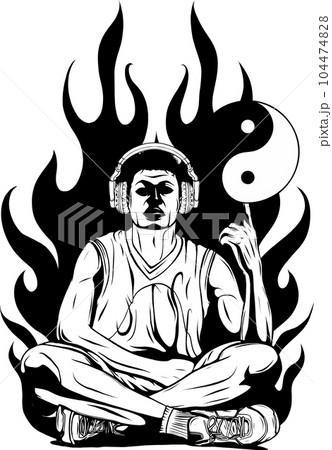 Ying yang symbol of harmony and balance illustration Ying yang symbol of harmony and balance illustration 104474828