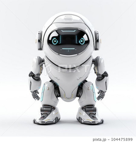 Small robot on a white background 104475899