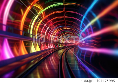 A tunnel of luminous lines around 104475995