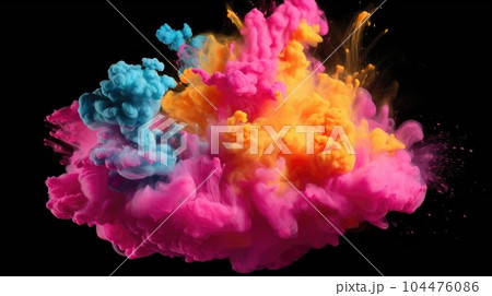 Splashes of bright dry paints Splashes of bright dry paints 104476086