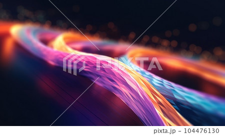 Background of bright luminous lines 104476130