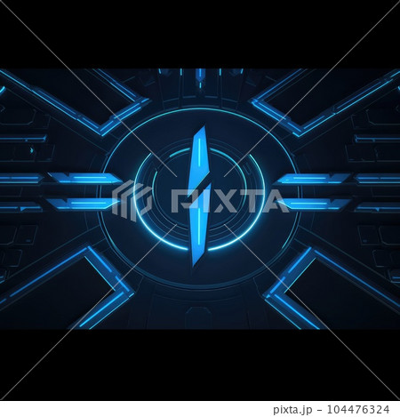 Abstract dark blue background with luminous elements 104476324