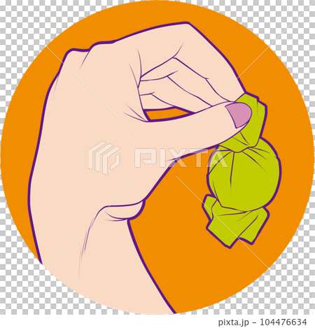 手摘糖果，手拿著糖果，搗蛋 104476634