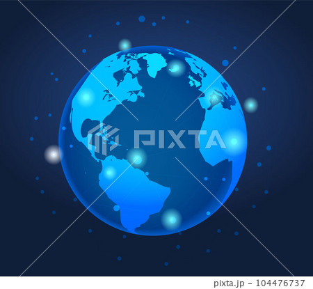 modern futuristic word map with comiunication grid on it 104476737