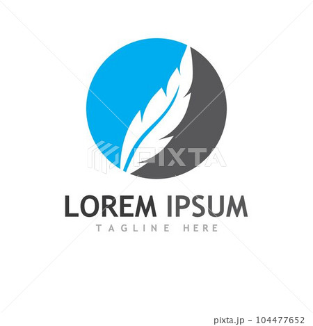 feather logo and symbol illustration feather logo and symbol illustration 104477652