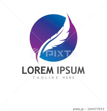 feather logo and symbol illustration feather logo and symbol illustration 104477653