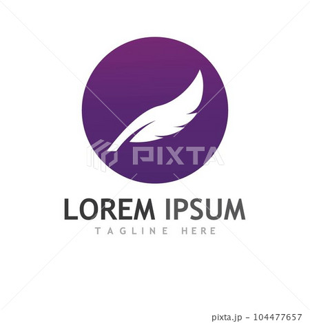 feather logo and symbol illustration 104477657