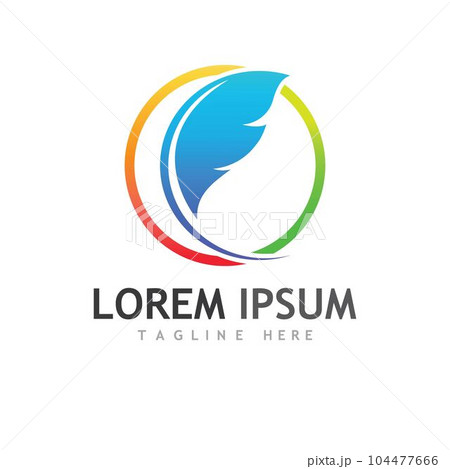 feather logo and symbol illustration 104477666