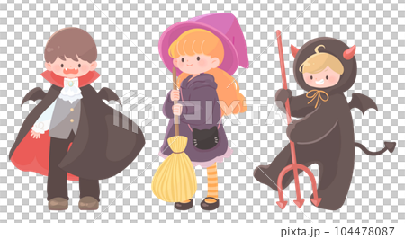 做萬聖夜服裝的孩子 104478087