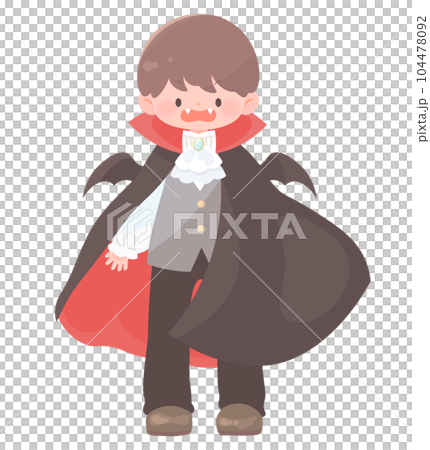 萬聖節兒童裝扮成吸血鬼 104478092