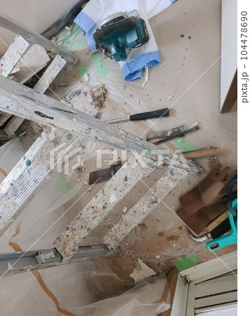 シロアリ駆除の実施例 素材 背景 (白蟻の巣除去作業) シロアリ駆除の実施例 素材 背景 (白蟻の巣除去作業) 104478690