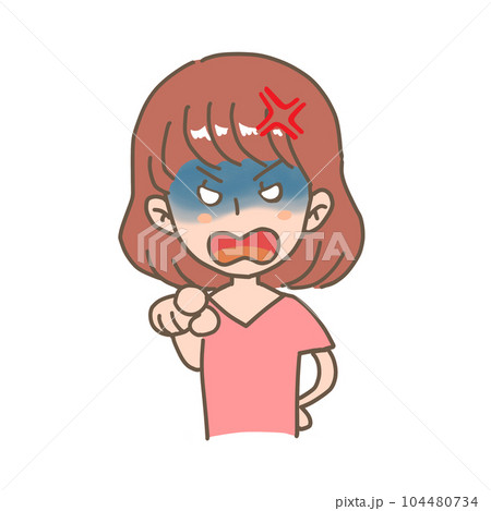 怒鳴る女性 怒鳴る女性 104480734