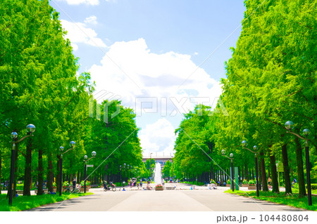 【大阪府】7月・爽やかな青空の下で、子供達が水遊び 【大阪府】7月・爽やかな青空の下で、子供達が水遊び 104480804