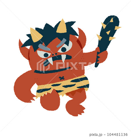 おに　ゆるかわいいイラスト素材 104481136