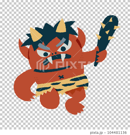 おに　ゆるかわいいイラスト素材 104481136