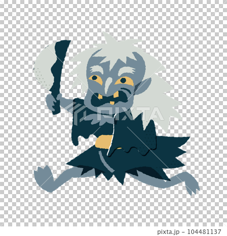 やまんば　ゆるかわいいイラスト素材 104481137