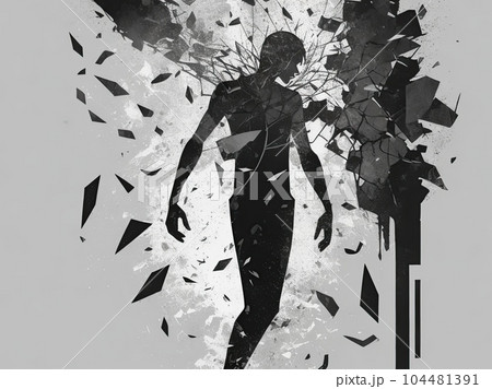 illustration of mental illness  104481391