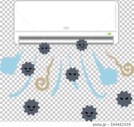 カビが付いたエアコン 104481559