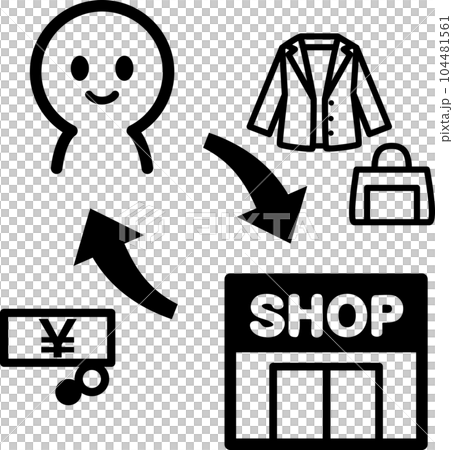 Image of buying clothes and bags Image of buying clothes and bags 104481561