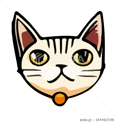 Cartoon cat character. Kitten vector breed. 104482596