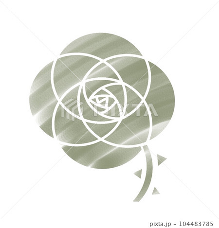 霞和紋　薔薇　苔色 104483785