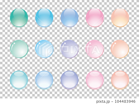 ぷるぷるカラフルな水滴 Aセット ぷるぷるカラフルな水滴 Aセット 104483946