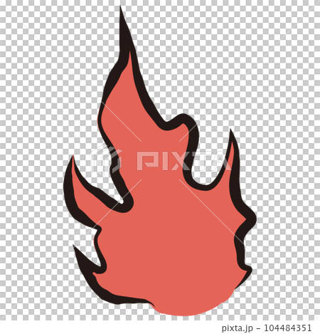 Illustration of burning flames 104484351