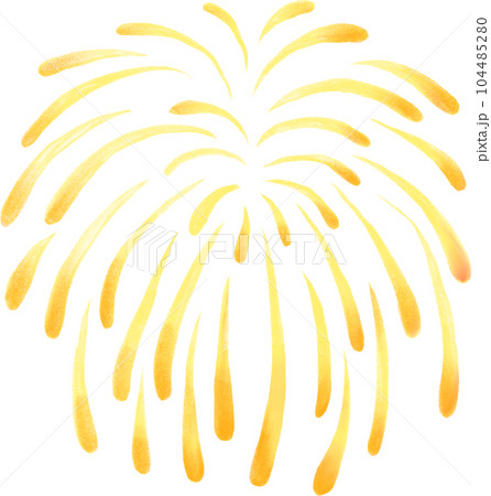 花火_黄色_枝垂れ花火 104485280