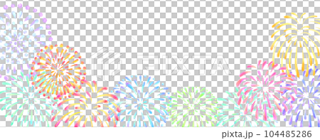 花火の背景_横長_下_背景透過 104485286